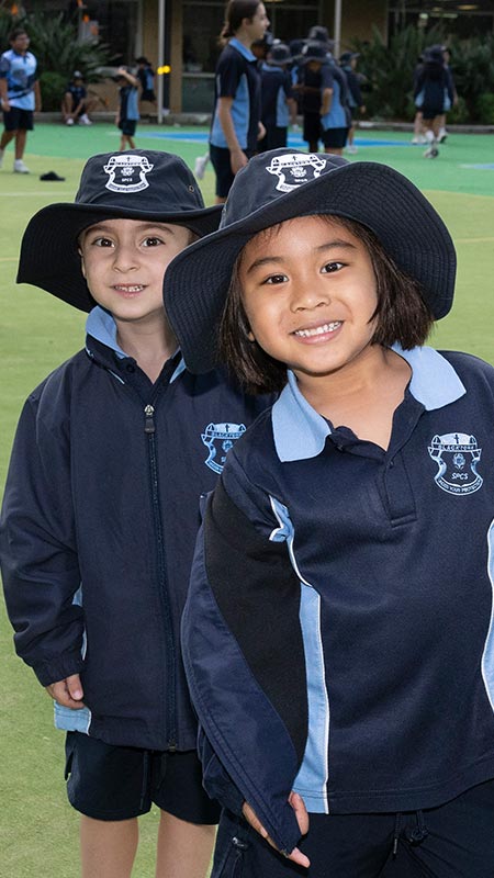 St Patrick's Primary Blacktown students on playground