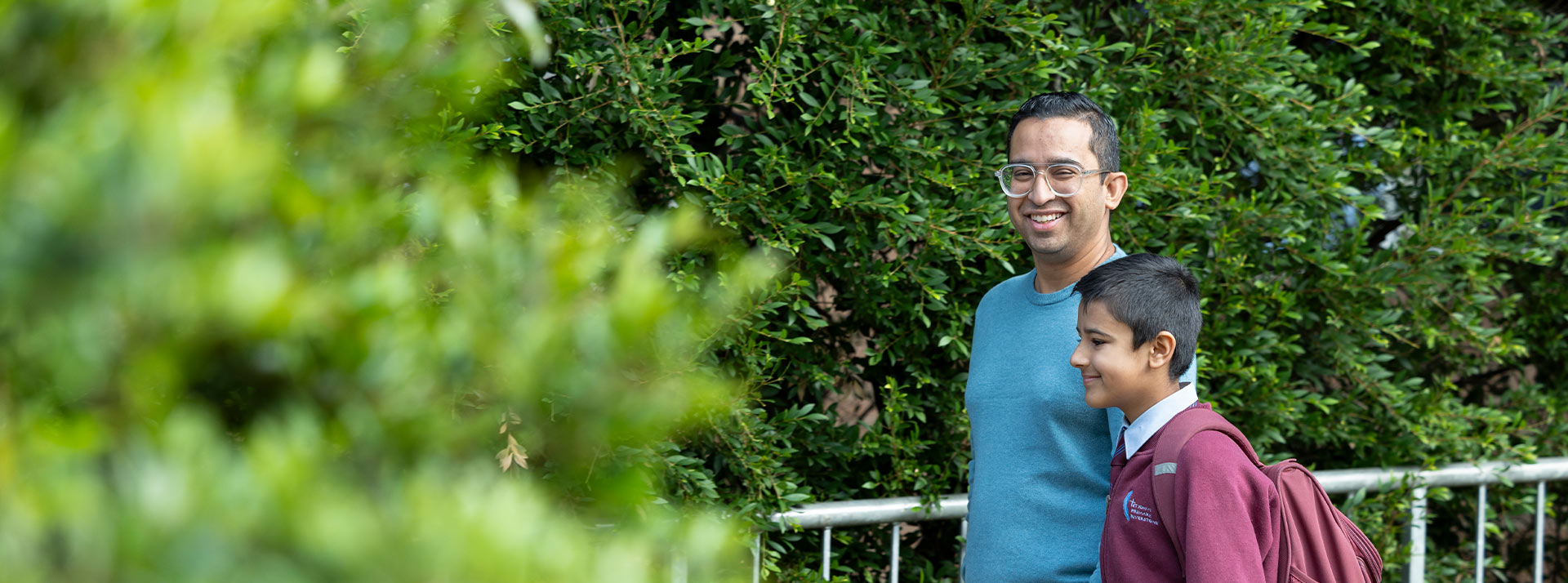 Happy Dad and Son enrolled in Catholic Schools Parramatta Diocese