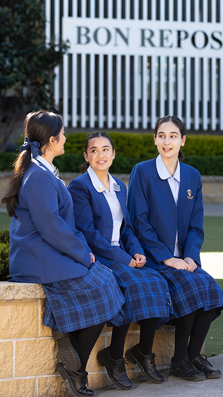 Nagle Catholic College students sitting together