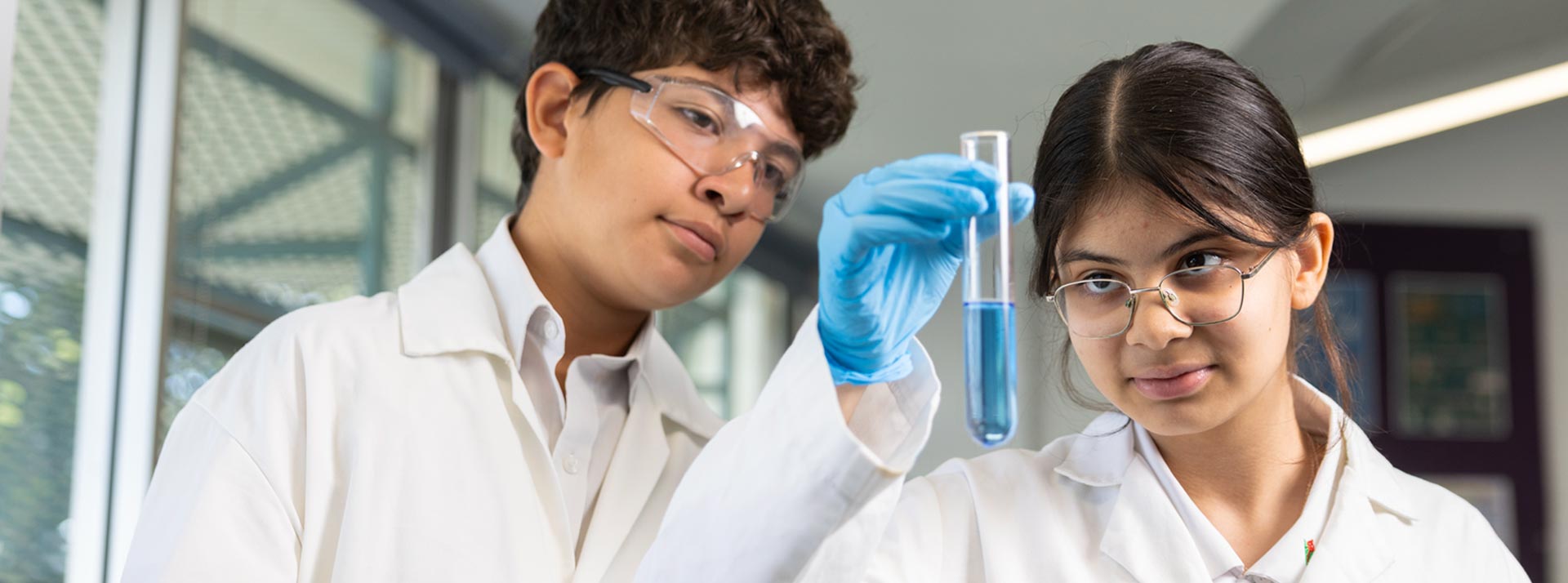 Delany Catholic College Granville student in science class