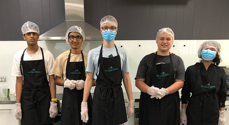 Students training to work in a hospitality environment