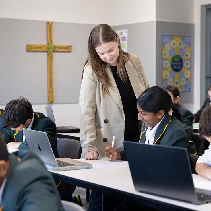 St Patrick's Marist Dundas student and teacher