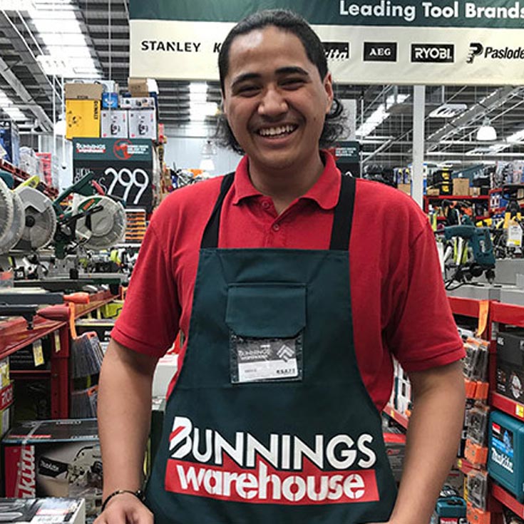 Workplace Learning - CSPD student at Bunnings warehouse