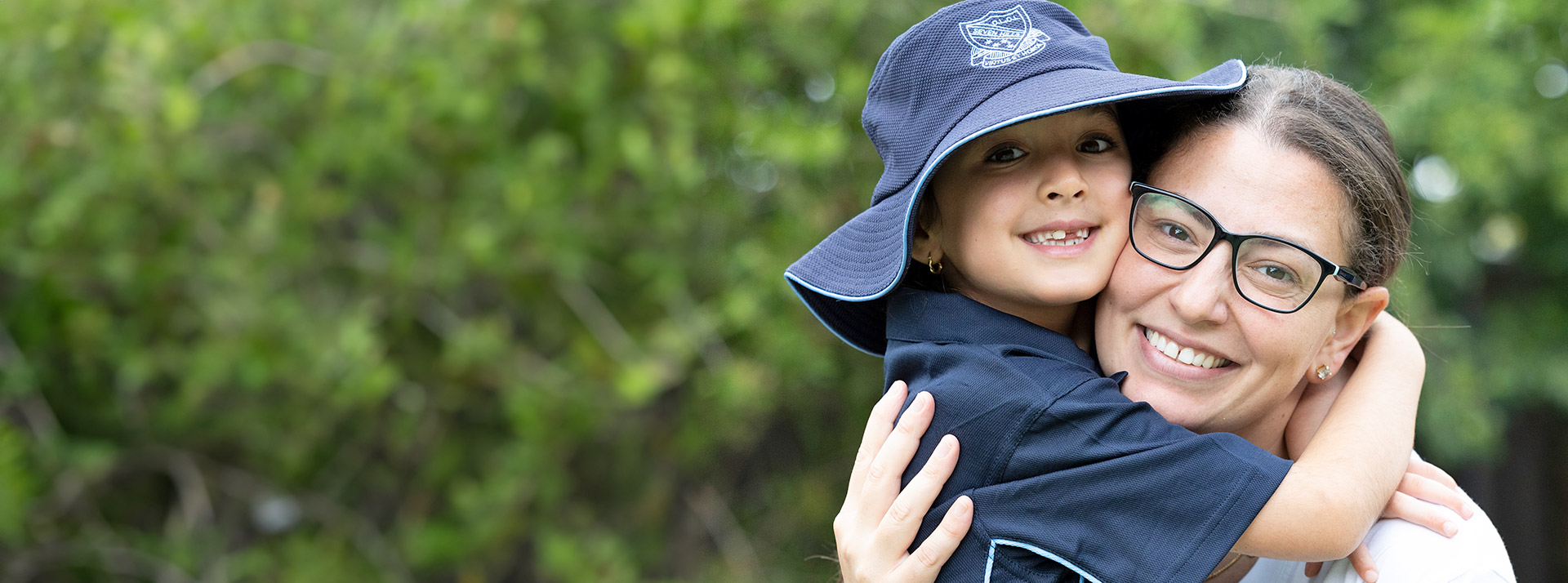 Happy mother and daughter from Our Lady of Lourdes Primary Seven Hills