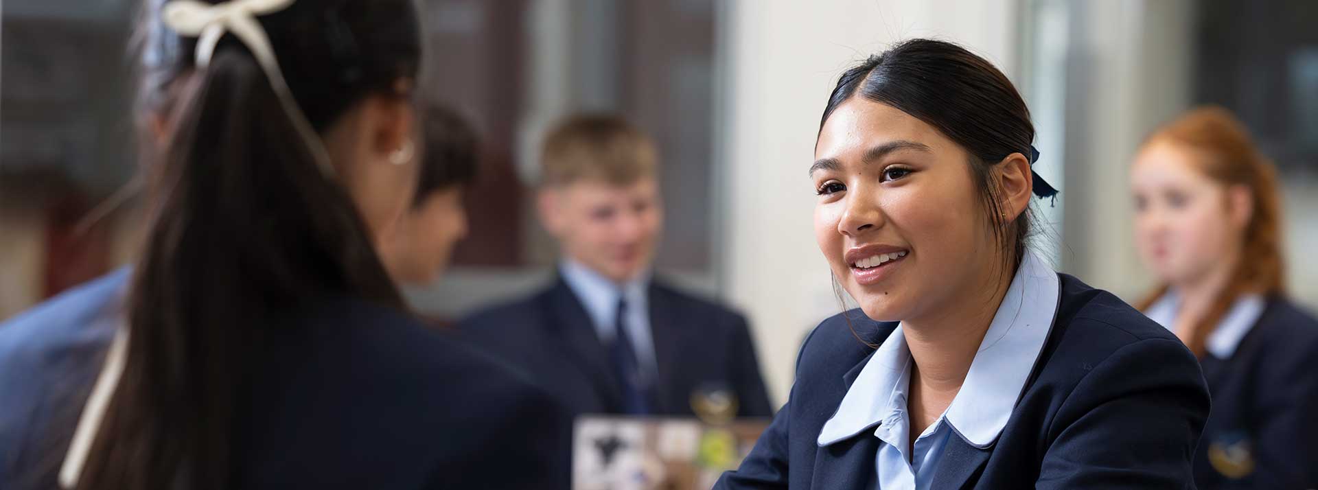 St Columba's College Springwood students using iPads to assist in learning