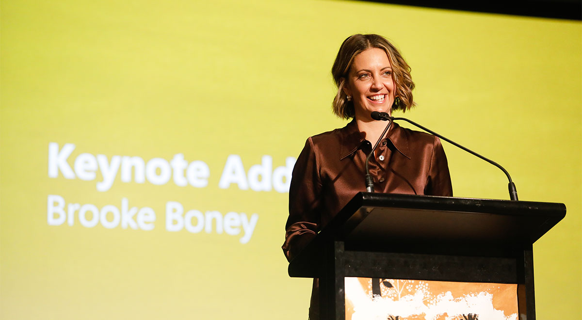 Brooke Boney at the Aboriginal and Torres Strait Islander Catholic Education State Conference