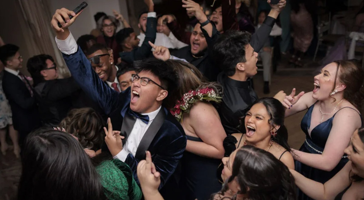 Students let loose at the St Clares High School formal at Curzon Hall.