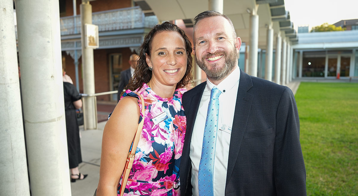 Matthew with his wife AnneMarie who is the Assistant Principal at St Monica's Primary, Richmond