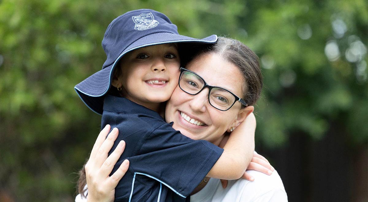 Mother and Daughter at Our Lady of Lourdes Seven Hills